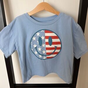 MAD Engine Blue T-Shirt with Patriotic Smiley